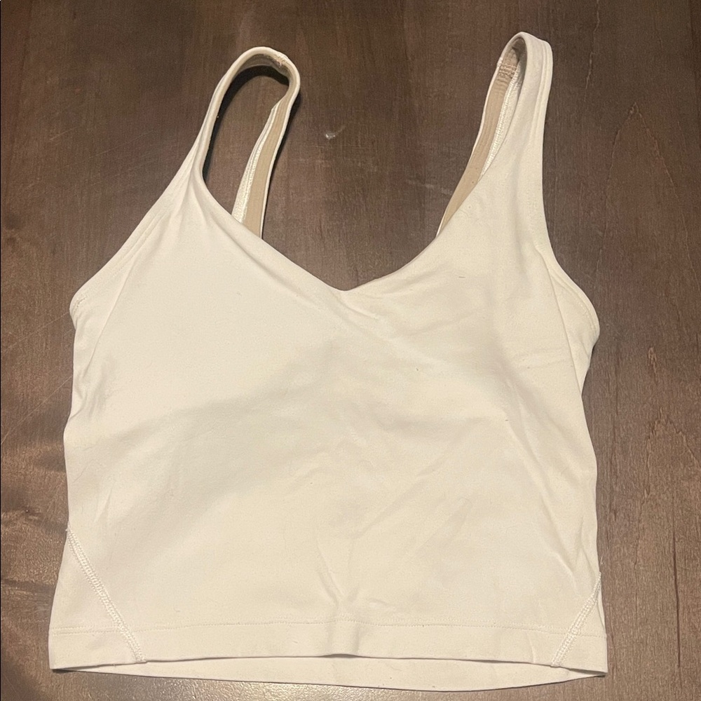 White Lululemon V-Neck Tank Top